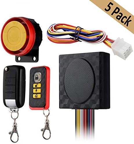Zkaiz Motorcycle Anti Theft Security Alarm System Kit with Arming Disarming, Remote Control
