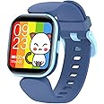 Exrp Kids Smart Watch for Girls Boys,Fitness Tracker with Heart Rate Sleep Monitor,19 Sport Modes Activity Tracker with Pedometer Steps Calories Counter,Waterproof Alarm Clock Kids Gift (Blue), USB