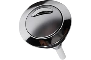 VHEUHZ 34494907 Optima 49 Bouton poussoir double pour chasse d'eau WC Chromé Compatible avec Twyford Bouton poussoir de réservoir de chasse d'eau double