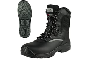 ART.MAS Glocker Defence S3S SR FO zimowe buty robocze, 3M Thinsulate wodoodporne, antypoślizgowe, z ochroną palców i ochroną przed przebiciem, ciepłe