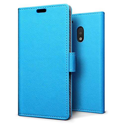 Funda Moto G4 Play SLEO Cartera Carcasa Piel PU Suave Flip Folio Caja Super Delgado  Estilo Libro Soporte Plegable y Cierre Magn  tico  para Motorola Moto G4 Play - Azul