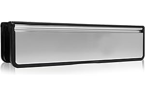 UAP Xfort MailPlate Luxe 10" Letterplate Satin Chrome, Premium Draught Proof Postal Letterbox, Telescopic Sleeved Letter Box For Wooden, Composite And uPVC Midrail Doors With 40-80mm Door Thickness