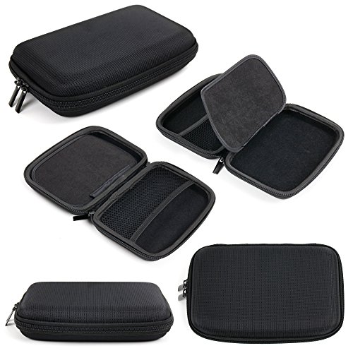 DURAGADGETHard Black Shell EVA Box Case with Carabiner Clip & Twin Zips - Compatible with Texas Instruments BA II+ Graphics Calculator