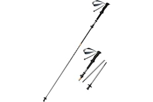 WINDHIKE Naturehike Trekking Poles 3K Carbon Fiber&7075 Aluminum Grip Ultralight 5 Section Adjustable Collapsible Telescopic Folding for Men Women Walking,Hiking,Sticks,Mountaining(Dark Sky Grey/135cm)