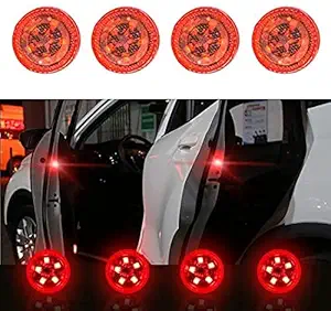 Auto Oprema Waterproof 5 LED Wireless Car Door Warning Open Lights Indicator Decor Interior Flash Magnetic car led Lights for Anti Rear-End(RED)