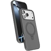 Coverzone iPhone 17 Pro Max ile uyumlu Kılıf MagSafe ile uyumlu MP-Regal Katlanabilir Standlı El parmak ge&ccedil;meli Kablosuz Şarj