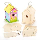 Kits de Casitas de Madera para Pájaros para Diseñar Pintar y Decorar....
