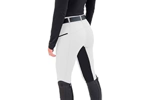 HTLLT Pantalones de equitación para Mujeres y Hombres, Pantalones Ajustados con Paneles elásticos, Pantalones Pitillo, Deportes Informales, Gimnasio, Yoga, Pantalones ecuestres,White-M