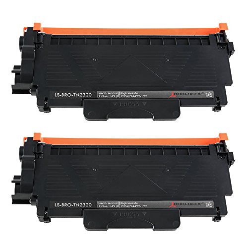 Logic-Seek Toner für Brother TN-2320, 2-er Pack, 5200 Seiten, schwarz