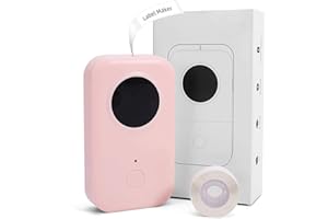 Phomemo Imprimante d'étiquettes D30 - Bluetooth - pour la Maison, l'école, Le Bureau, Le supermarché, la Date, Le nom, Compatible avec Android et iOS - Rose