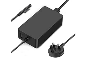 BOLWEO 65W Surface Charger with USB Port Universal AC Adapter for Surface Pro 7/6/5/4/3/X, Surface Laptop 3/2/1, Surface Go/Go 2, Surface Book/Book 3 Compatible with 65W, 44W, 36W, 24W Models