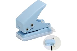 Annlpoy 1pcs Mini Perforatrice Manuale Multifunzione Portatile su carta per carta un foro,bucatrice etichette per Album Fotografici Souvenir, Design Ergonomico e Pulizia Semplice (blu)