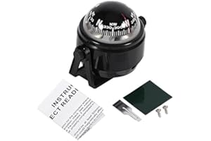 KEENSO Waterproof Compass, Sea Marine Bracket Mount Voyager Compass Hiking And Camping Fits Boat Caravan Truck