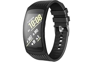 NotoCity Samsung Gear Fit 2 Armband/Gear Fit 2 Pro Armband, Easy-Fit Silikon Ersatz Uhrenarmband