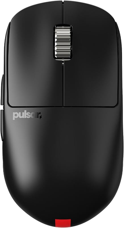 Pulsar Gaming Gears X2H v3 ES kabellose Gaming-Maus, Ultraleicht, 53 g, symmetrisch, optischer Schalter, 32000 DPI, 750 IPS, XS-1-Sensor, 8K-kompatibel (Medium, Schwarz)