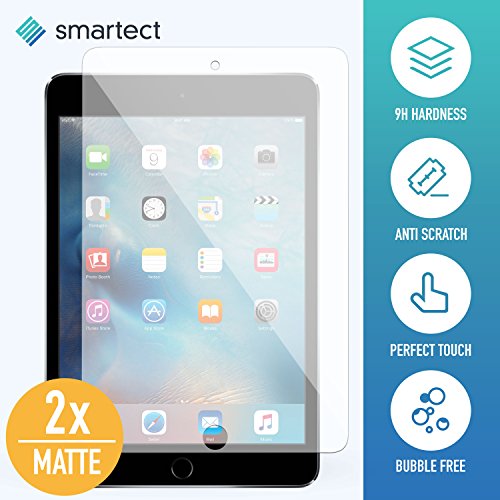 smartect® [2x MATT] Panzerglas Displayschutzfolie für Apple iPad mini 4 aus gehärtetem Tempered Glass • Gorilla Glass mit Härtegrad 9h • 0,33mm Ultra-Dünn • Abgerundete Kanten (2.5D) • Anti Fingerabdruck