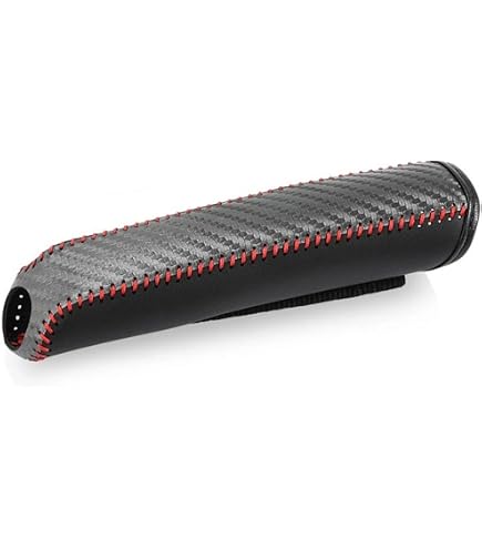 Copertura Pelle Per Freno A Mano – Adatta Per Alfa Romeo 147, 156, 159, 166, 4C, 8C (Rosso)