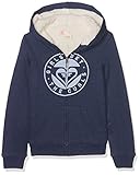 Tejido de sudadera ligero Roxy Memorize Density Sudadera con Capucha y Cremallera, niñas, Azul (Dress Blues Heather), 10/M