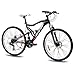 Produktbild KCP 26 Zoll Mountainbike Fahrrad - MTB Attack schwarz - Vollfederung Mountain Bike Unisex für Herren, Damen oder Jungen, MTB Fully mit 21 Gang Shimano Schaltung und Zwei Scheibenbremsen