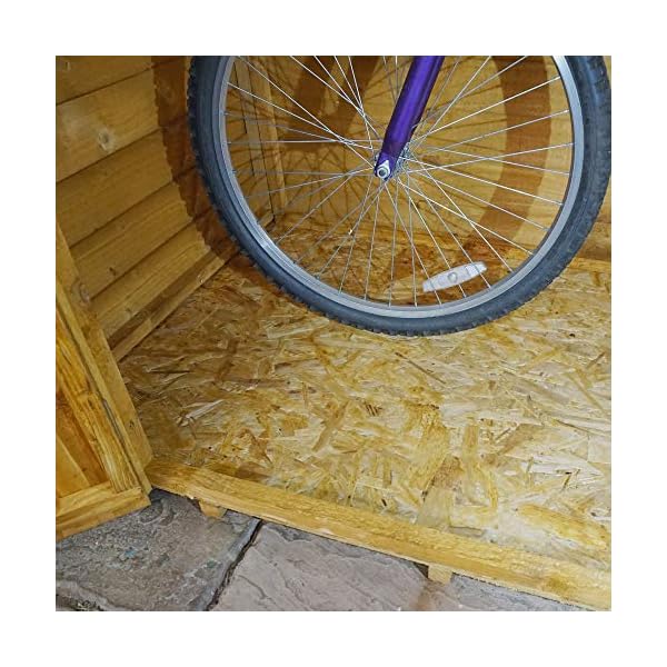 WALTONS EST. 1878 7x3 Wooden Bike Shed, Garden Storage Overlap Construction Dip Treated with 10 Year Guarantee, Windowless, Wide Double Door, Apex Roof, Roof Felt & Floor Included, (7 x 3 / 7Ft x 3Ft) 3-5 Day Delivery - Image 7