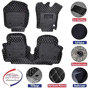 Auto Pearl 7D Car Floor Mats Compatible with MG Astor| Luxury Leatherite 7D Car Floor Mat || COLOR-BLACK