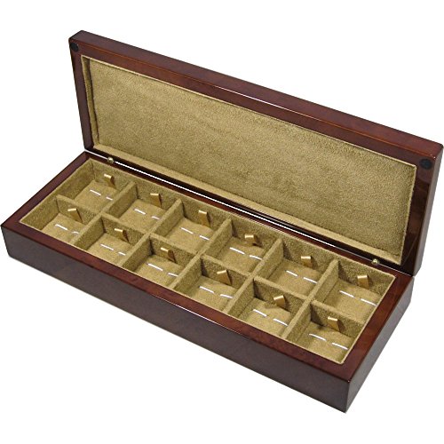 Kampfer Burl 12 Manschettenknöpfe Aufbewahrungsbox Burl, für 12 Paar UK Ltd