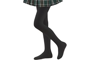 Smivibe Girls Tights Plain School Tights Kids Footed Ballet Dance Pantyhose Soft Microfiber 2-13 Years