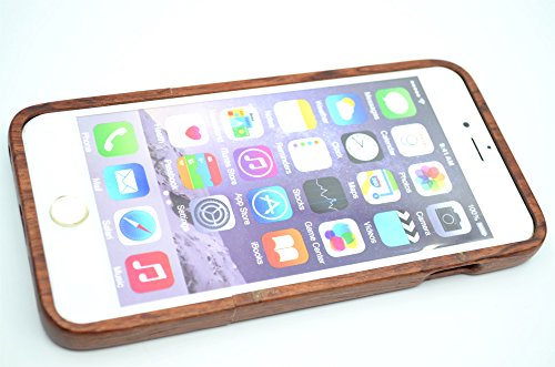 RoseFlower   iPhone 6 Plus 5 5       Funda de Madera - Br  jula de palo de rosa - Natural Hecha a mano de Bamb     Madera Carcasa Case Cover con GRATIS Protector de Pantalla para tu Smartphone