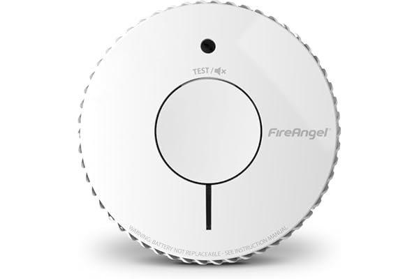 FireAngel Détecteur de Fumée Optique, Détecteur Incendie, Label Q, Bouton Test/Silence, Remplace ST-622/ST-620 – Détection Fumée Précoce, Blanc