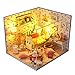 Produktbild LED Puppenhaus Miniatur mit Möbeln,Idee DIY Hölzernes Puppenhaus-Kit Sowie staubdicht,für Geburtstag Weihnachts Geschenk Den Valentinstag Geschenk15 * 13.5 * 12cm