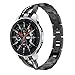 Price comparison product image BZLine Bracelet Metal Crystal Replacement Watch Strap for Samsung Galaxy Watch 46 mm Smartwatch Bluetooth Robust and Durable Band Length: 160 mm Wrist Size: Approx. 130-205 mm, Adult (Unisex), Black , standard size