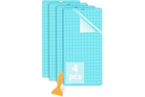 Jerilla 4pcs Cutting Mat for Cricut 12x24 inch LightGrip Cutting Mats Set Adhesive Sticky Cutting Mats for Cricut Maker/Explore One/Air/Air 2 with Scraper