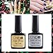 Covermason 12 Colors Nail Art Shinning Mirror Glitter Powder Chrome Pigment+Black UV Gel+Top Coat+Base Coat