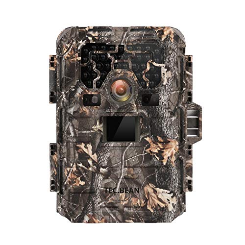 TEC.BEAN Cámara de Caza, 12MP 1080p FHD Cámara con Visión Nocturna Infrarroja Activada por Movimiento de hasta 65 pies/20m, IP66 Impermeable