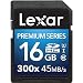 Produktbild Lexar Platinum II 300x 16GB SDHC U1 Speicherkarte - LSD16GBBEU300