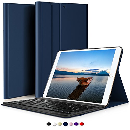 IVSO iPad Pro 10.5 QWERTZ Tastatur, Abnehmbare Wireless Bluetooth Tastatur Schutzhülle mit Standfunction Für Apple iPad Pro 10.5 Tablet, Blau - 7