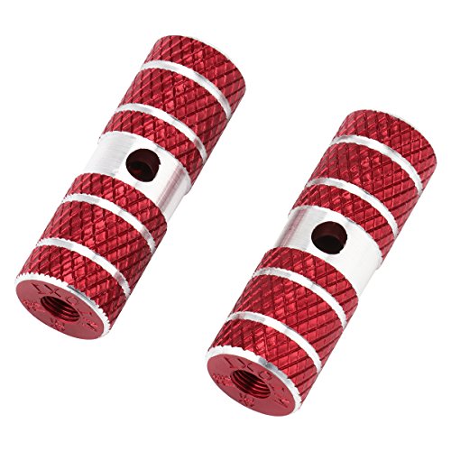 1 paire de repose-pieds cylindriques pour vélos BMX - En alliage d'aluminium robuste - Pour cascades à vélo