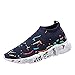 Produktbild Vectry Sneakers Herren Sportschuhe Hohe Sneakersocken Herrenschuhe Slip on Outdoorschuhe Hausschuhe Laufschuhe Sandalen Segelschuhe, Graffiti Skidding Belüftung Gymnastikschuhe (EU38/CN39, Blau)