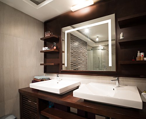 Bilderdepot24 Beleuchteter LED Wandspiegel Badspiegel Spiegel - 80x60 cm U-LED