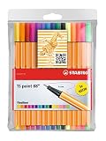 STABILO point 88 - Rotulador punta fina - Estuche con 15 colores