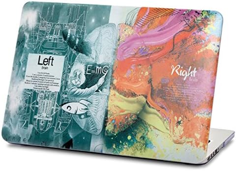 Herngee Macbook Case, Einstein Scientific Left Brain and Art Right Brain Plastic Hard Cover Case for Apple Macbook Pro 13"