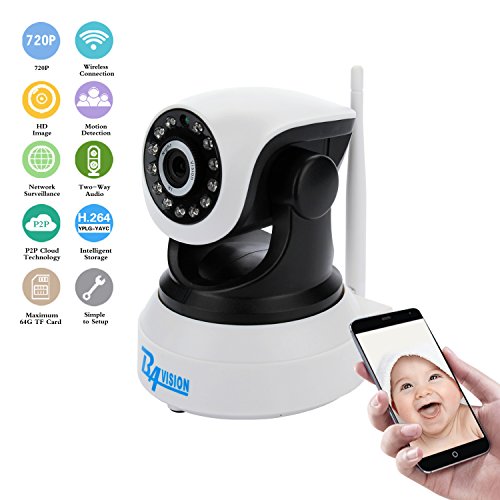 Preisvergleich Produktbild BAVISION WiFi IP Kamera drahtlos Haus Sicherheit Überwachungskamera Baby Überwachungsvideokamera Nachtsicht einschalten / spielen Pan / Tilt mit Zwei Wege Audio