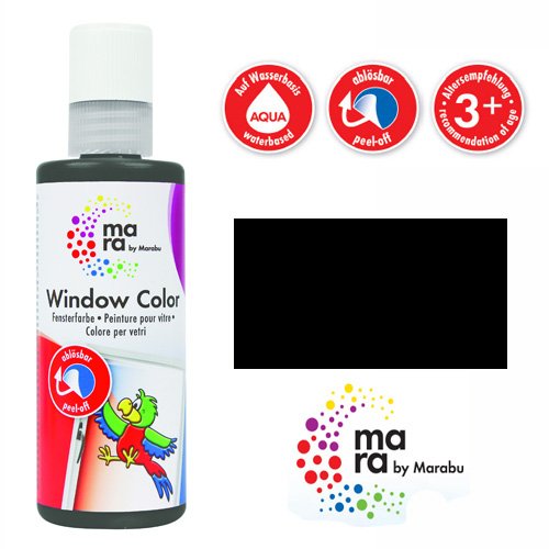 mara by Marabu Window Color, 80 ml, konturen-schwarz VE = 1