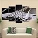 Produktbild Qwerlp Home Decor Frame Room Hd Printed Canvas Posters 5 Pieces Wall Art Electric Guitar String Paintings Musical Instruments Pictures