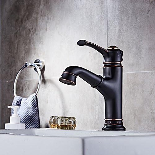 Wash basin faucet European style archaize basin water faucet full copper fast open faucet,black