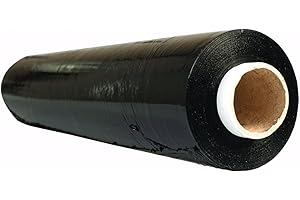 ‎OFFICER PRODUCTS OFFICE PRODUCTS folia stretch czarna folia 1 rolka/folia stretch ręczny / 243 m - 50 cm / 2,5 kg 23my folia do przeprowadzki rozciągania 150%/folia stretch/folia do owijania