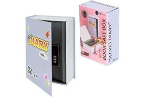 Fisura – Caja de seguridad en forma de libro “secret diary”. Caja fuerte libro original con cerradura de combinación. Caja de dinero oculto. 18 x 11,5 cm