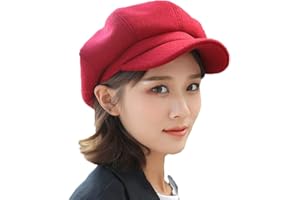 TMEOG Women's Beret Hat French Beret Winter Autumn Hat Ladies Girls Fashion Hats Beanie Cap Panel Baker Boy Flat Caps Newsboy Hats