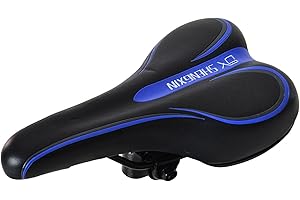 PLUSHCEWT Bicycle Saddle Comfortable Gel Bike Seat Waterproof Gel Bicycle Saddles for Men Women Adjustable Seat for BMX Road Bike Mountain Bike Push Bike MTB Exercise Bike City Bikes Folding Bike