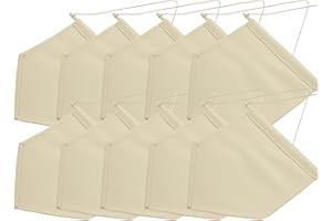 Ollanoos 10Pcs Wall Canvas Banners, Blank Wall Canvas Banner with Wooden Dowel, Enamel Pin Wall Display for Badge Buttons Lapel Collections